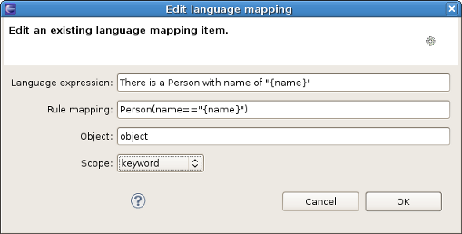 Edit language mapping Wizard