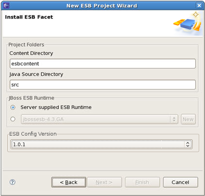 Install ESB facet step