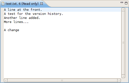 Eclipse Read-only Editor with the Revision Contents