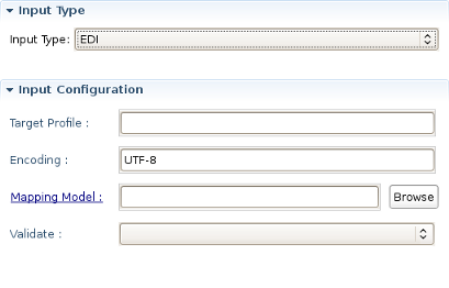 Selected Task Details Section for Input EDI Task.