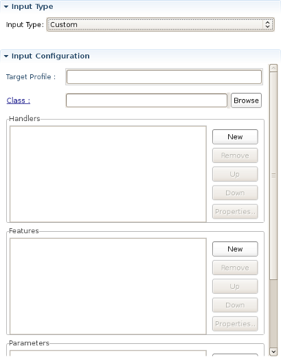 Selected Task Details Section for Input Custom Task.