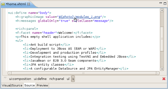 OpenOn for paths to files set with EL variable