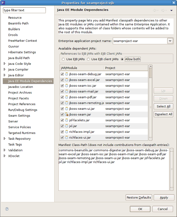 Including Libs from EAR to EJB Manifest Class-Path