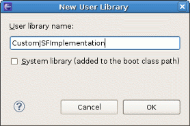 Entering New User Library Name