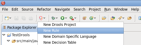 Opening the New Rule Package Wizard