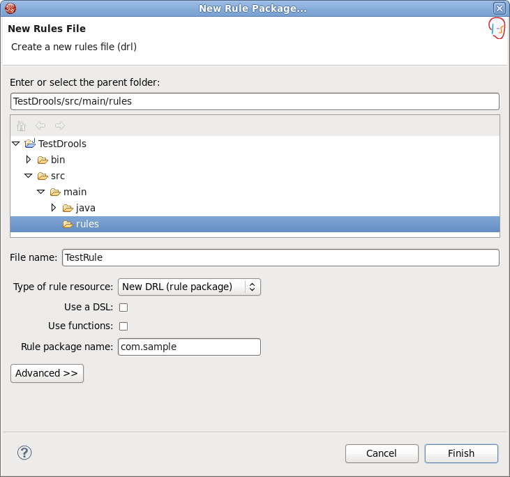 New Rule Package Wizard