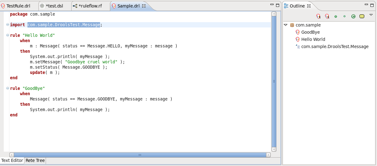 Synchronization with Outline View