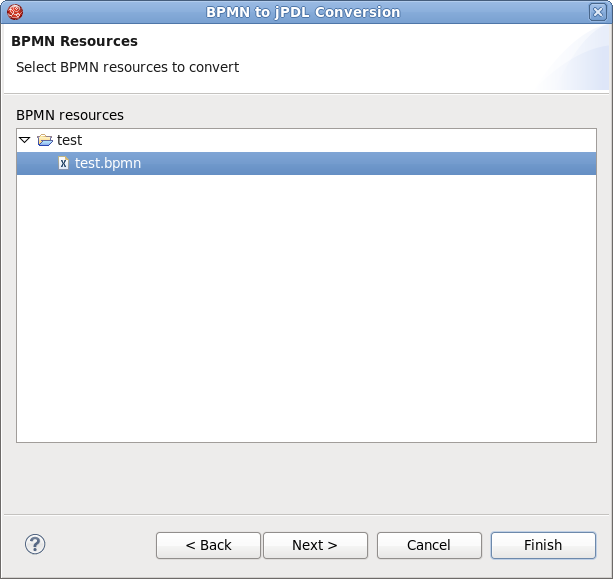 Choosing a BPMN File