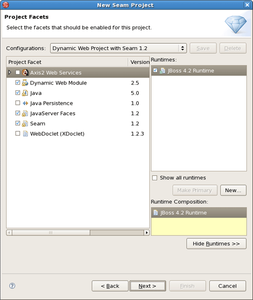 Available Server Runtimes