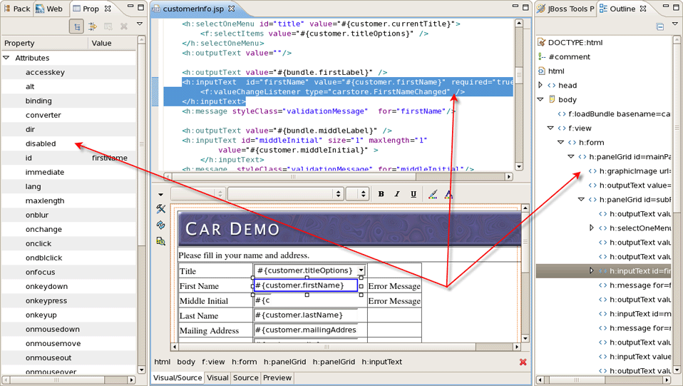 Properties And Outline Views