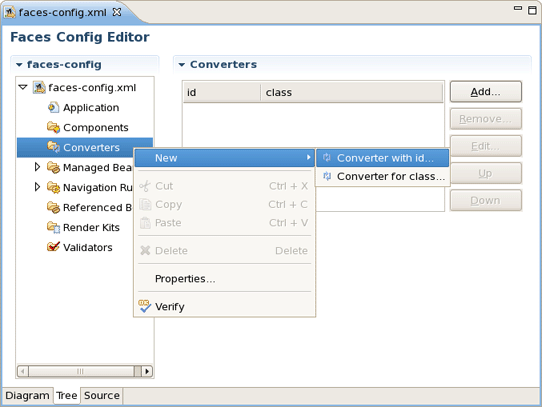 Creating a New Artifact in Tree View