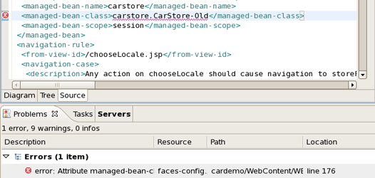 Error Reporting in Source View
