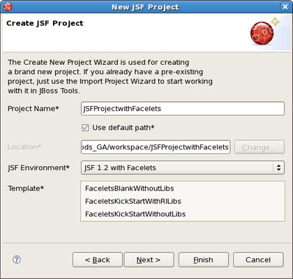 Choosing Facelets Template