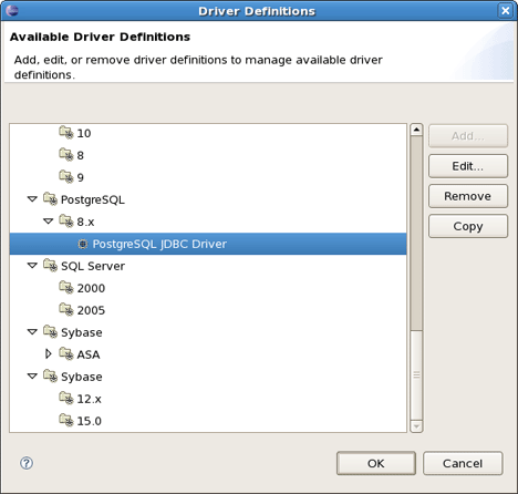 Driver Definitions List