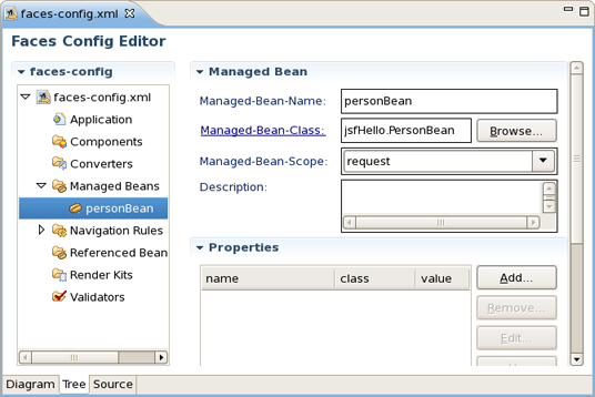 Tree View in Config Editor