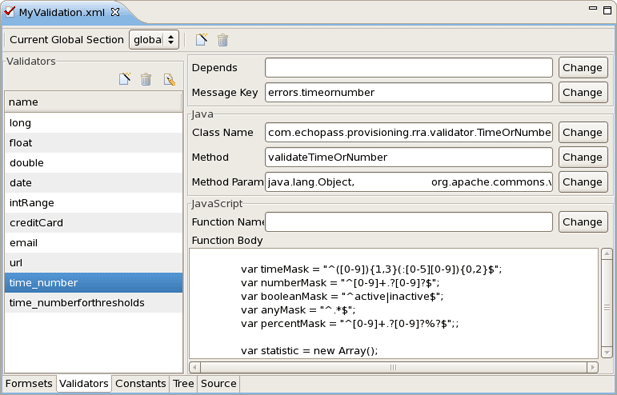Validators View