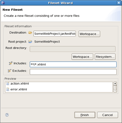 Adding a New FileSet