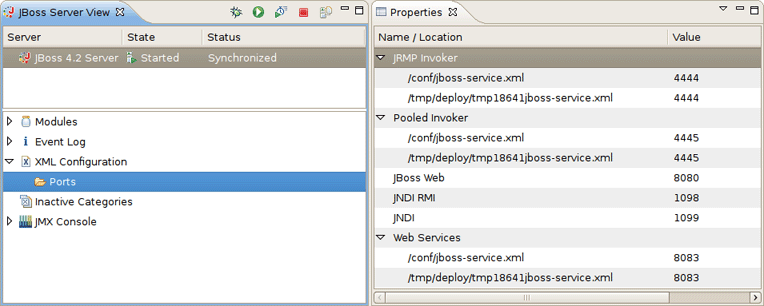 XML Configuration and Properties View