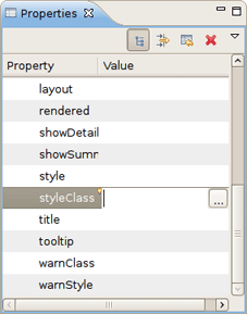 Calling the CSS Style Class Dialog