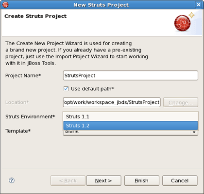 Creating Struts Project