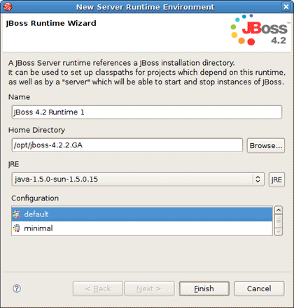 Defining JBoss Runtime