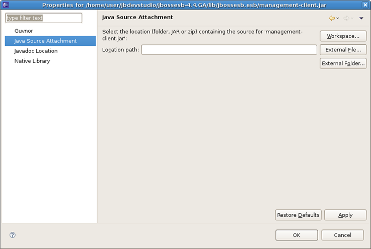Classpath Container: Java Source Attachment