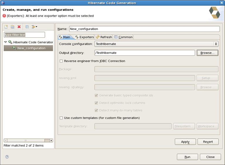 Hibernate Code Generation Wizard