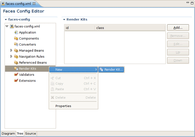 Adding a New JSF Component to the JSF Configuration File