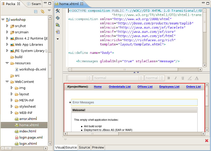 Facelets GUI Editor