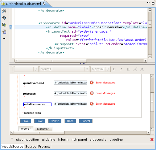 Form Fields Editing