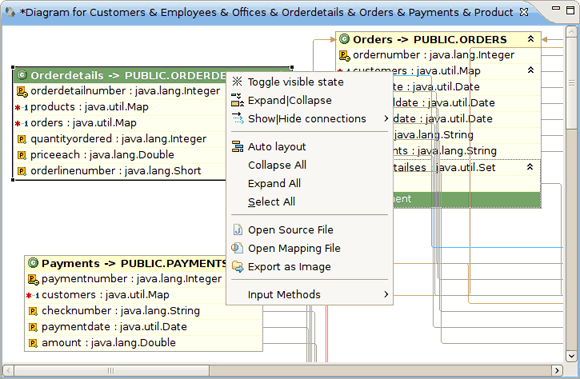Context Menu in Mapping Item