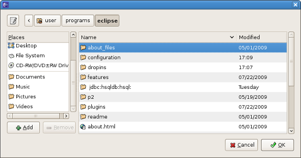 Browse file system