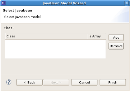 JavaBean Data Selection