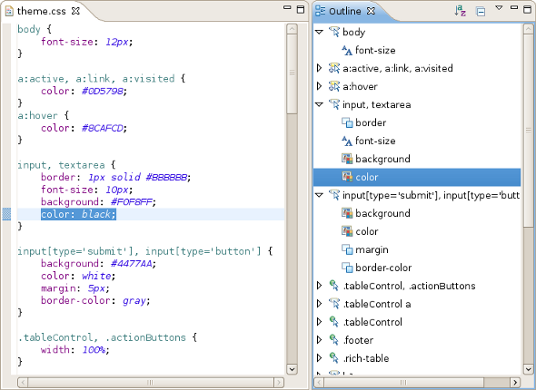 Navigating around the file
