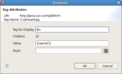 Template Dialog