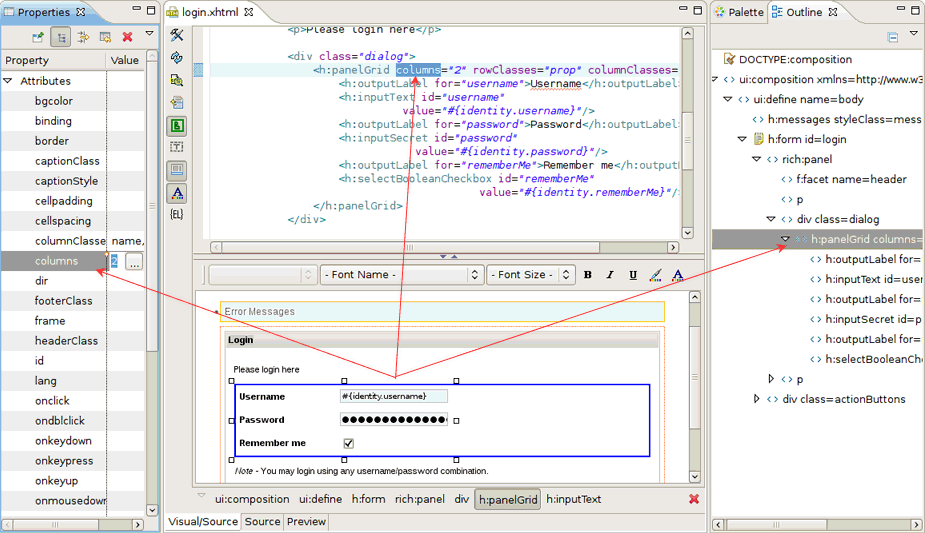 Integration with Properties and Outline Views
