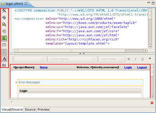 Buttons on the VPE Toolbar
