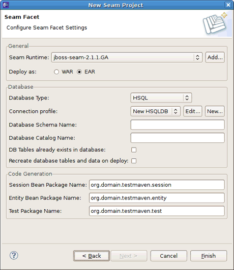 Seam Facet Settings
