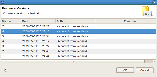 Compare with Version Wizard