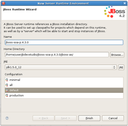 New Server Runtime Environment Details