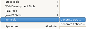 Generate DDL/Entities