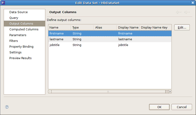 HQL Features - Output Columns Section