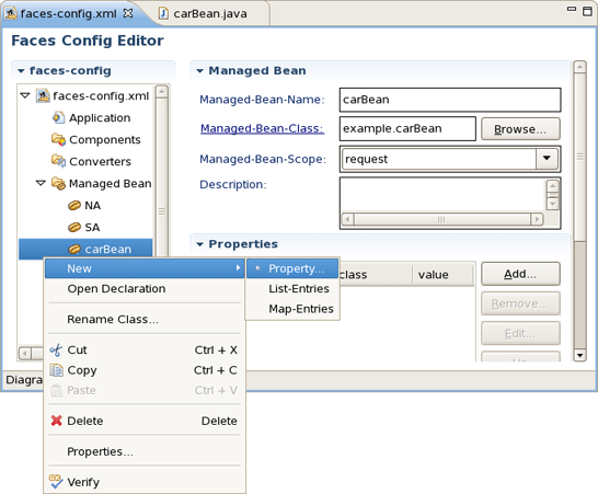 Generation of Source Code for Properties