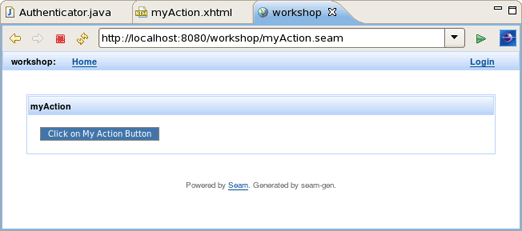 One Button on a Page