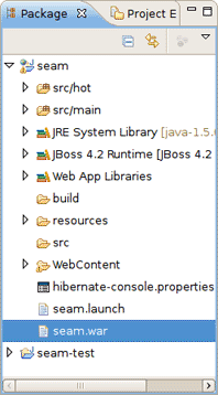 The Archive in the Package Explorer