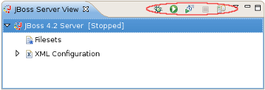 JBoss Server Toolbar