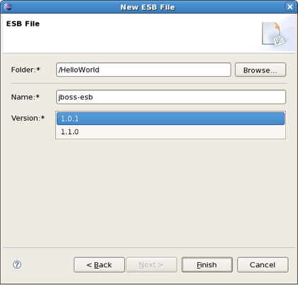 Folder, Name and Version for ESB file