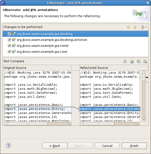 Hibernate:add JPA annotations view