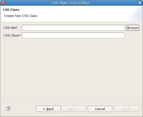New CSS Class Dialog