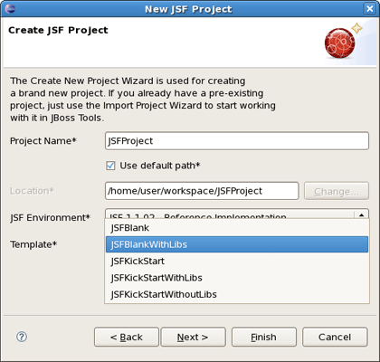 Choosing JSF Templates